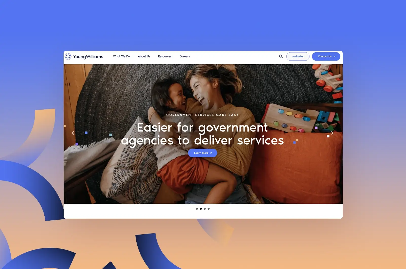 YoungWilliams dektop website design
