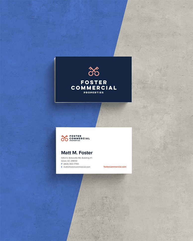 Foster Commercial Properties branding design business card 1
