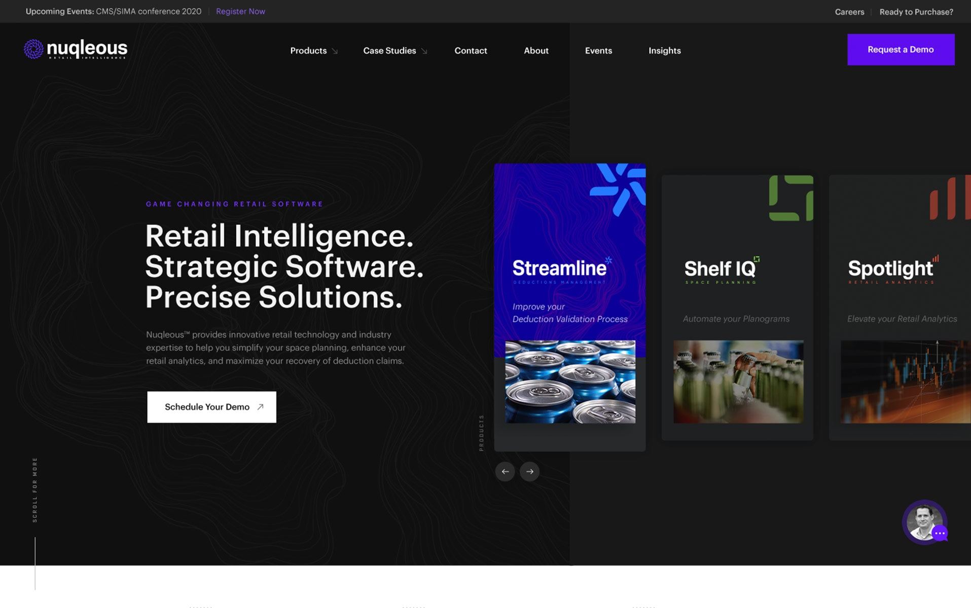 retail intelligence website design