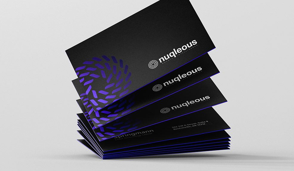 nuqleous business card design