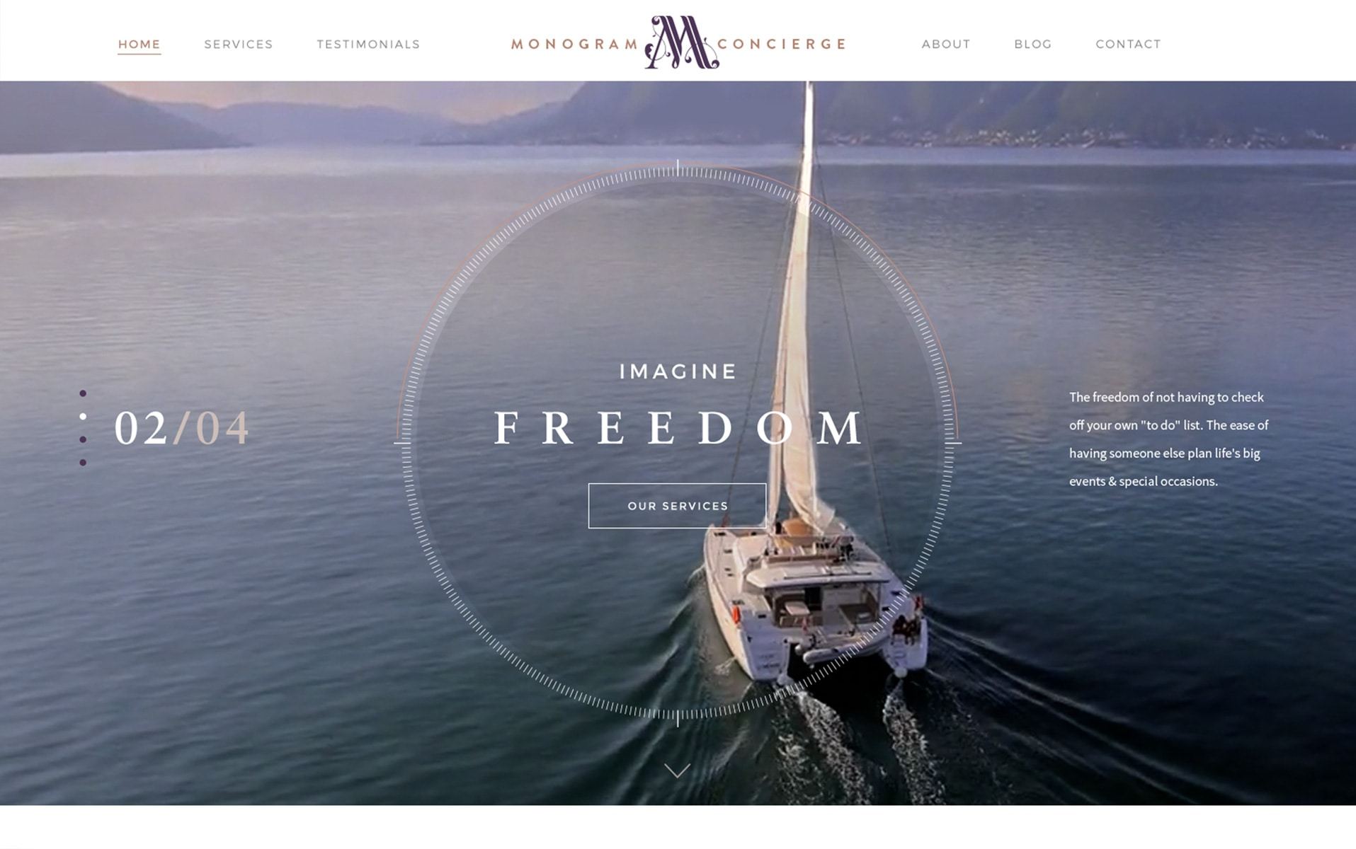 monogram website laptop stillshot