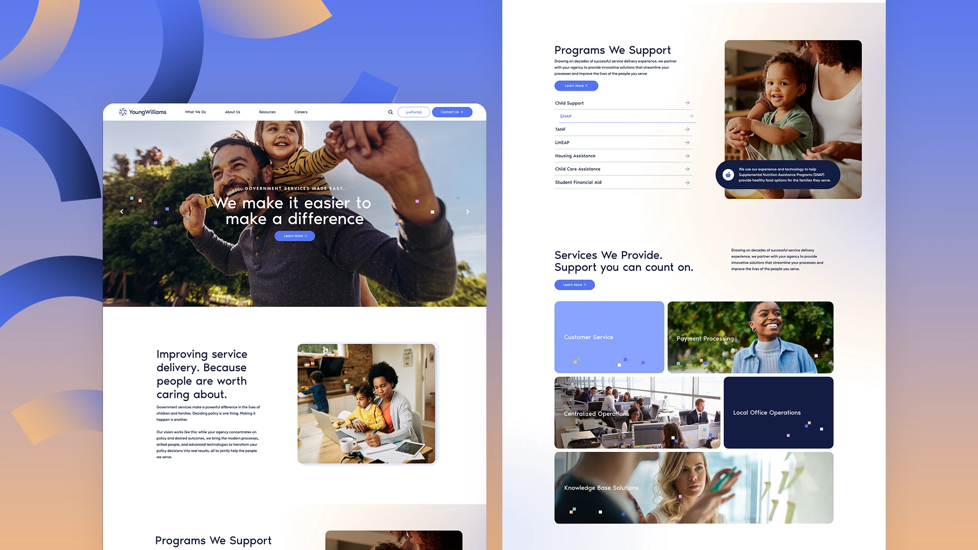 YoungWilliams Government Services Website Design